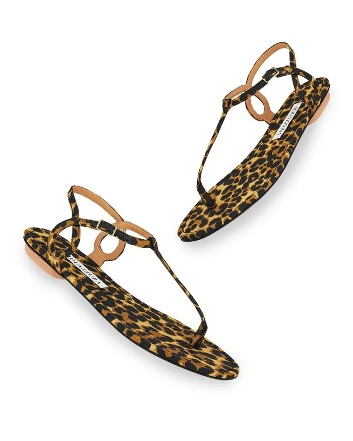 Almost Bare Sandal Flat Leopard Women Aquazzura Sandals Almost Bare Sandal Flat Leopard Women Aquazzura Sandals