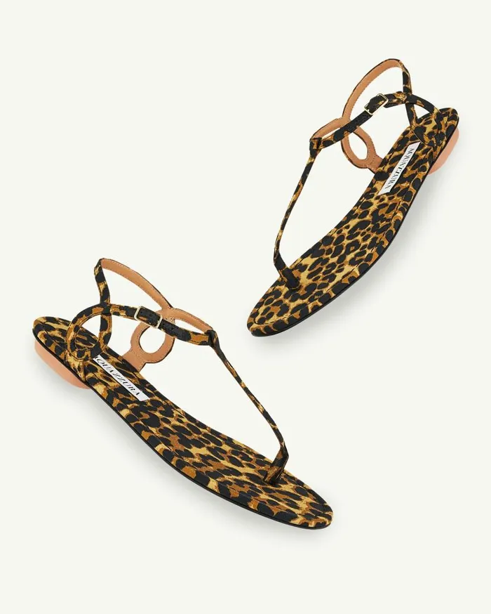 Almost Bare Sandal Flat Leopard Women Aquazzura Sandals Almost Bare Sandal Flat Leopard Women Aquazzura Sandals