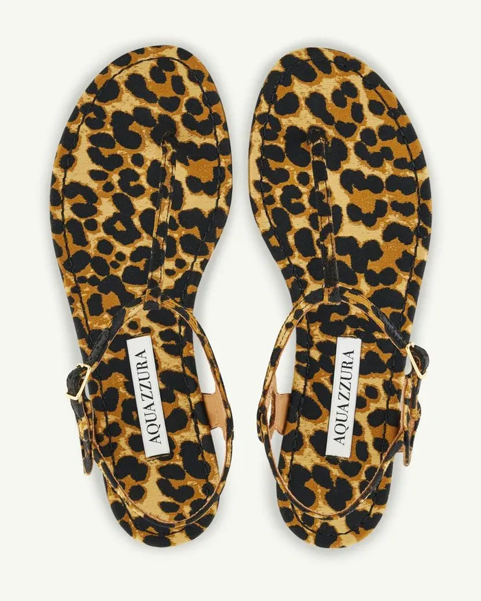 Almost Bare Sandal Flat Leopard Women Aquazzura Sandals Almost Bare Sandal Flat Leopard Women Aquazzura Sandals