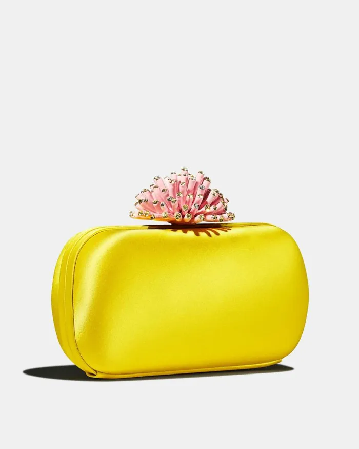 Anemone Clutch Yellow Women Aquazzura Clutch Bags
