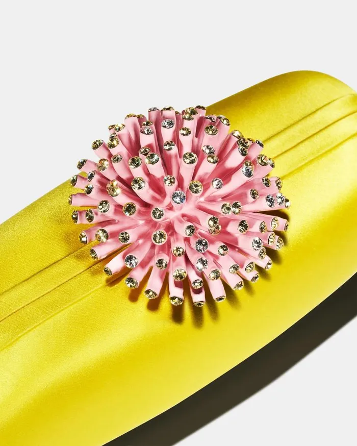 Anemone Clutch Yellow Women Aquazzura Clutch Bags Anemone Clutch Yellow Women Aquazzura Clutch Bags