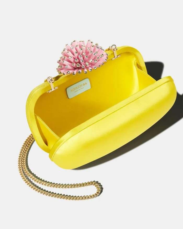 Anemone Clutch Yellow Women Aquazzura Clutch Bags Anemone Clutch Yellow Women Aquazzura Clutch Bags
