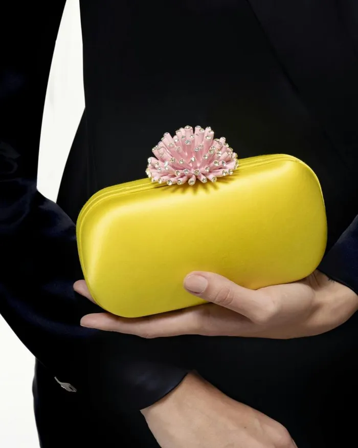 Anemone Clutch Yellow Women Aquazzura Clutch Bags Anemone Clutch Yellow Women Aquazzura Clutch Bags