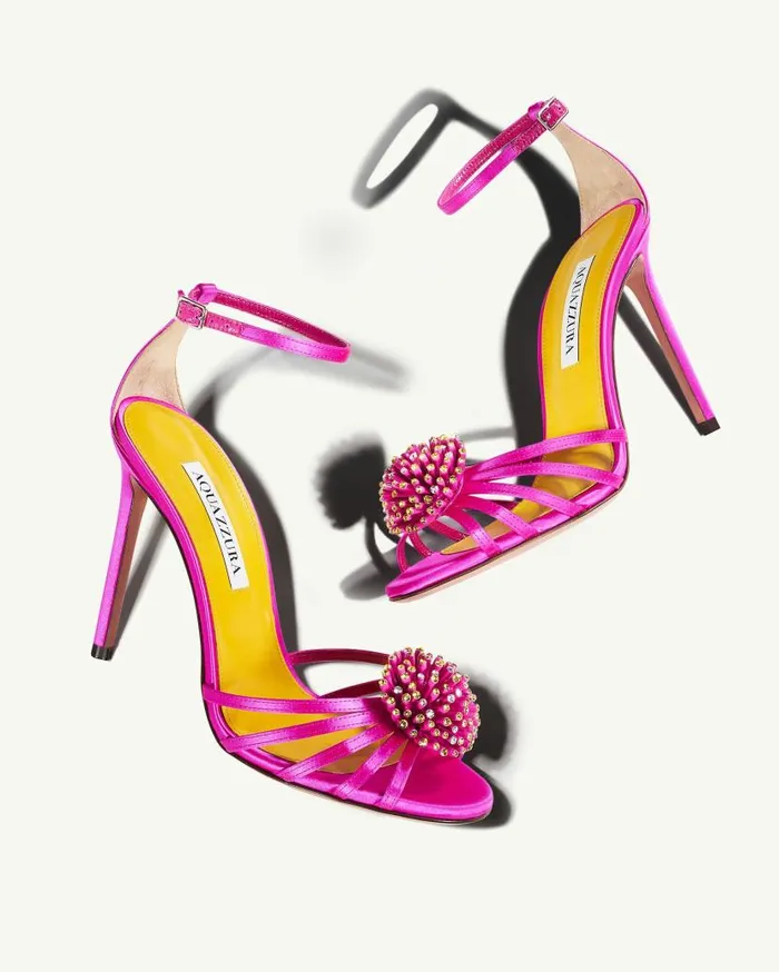 Anemone Sandal 105 Pink Women Aquazzura Sandals Anemone Sandal 105 Pink Women Aquazzura Sandals