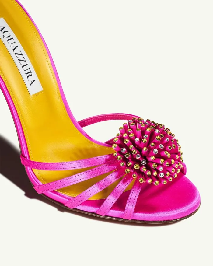 Anemone Sandal 105 Pink Women Aquazzura Sandals Anemone Sandal 105 Pink Women Aquazzura Sandals