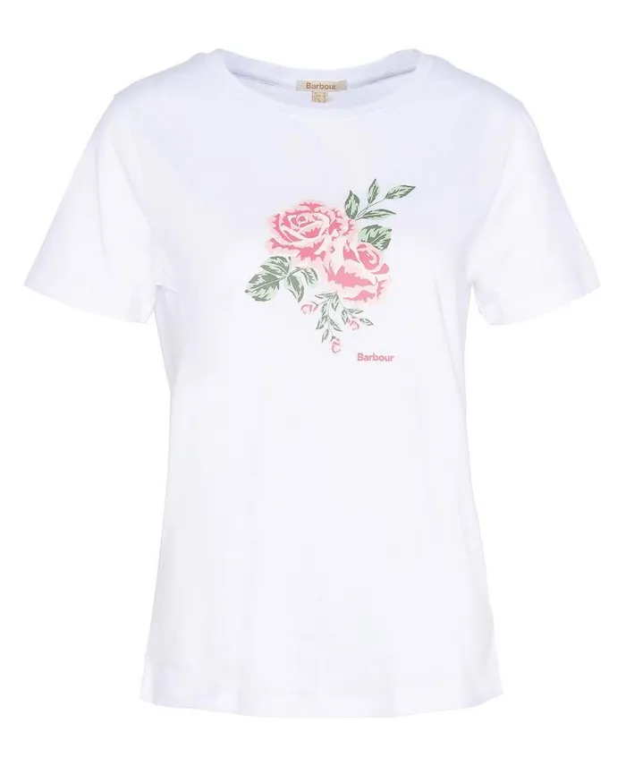 Angelonia Printed TShirt Classic White Women Barbour TShirts