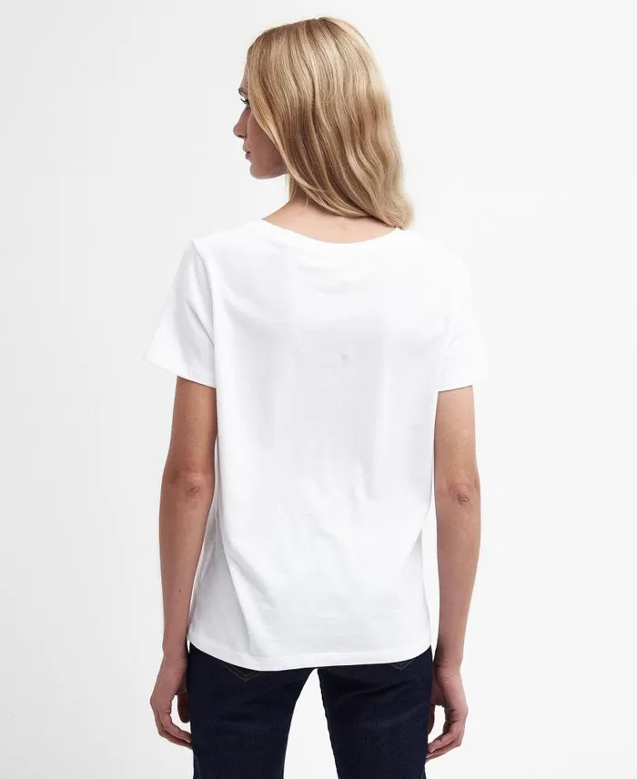 Angelonia Printed TShirt Classic White Women Barbour TShirts