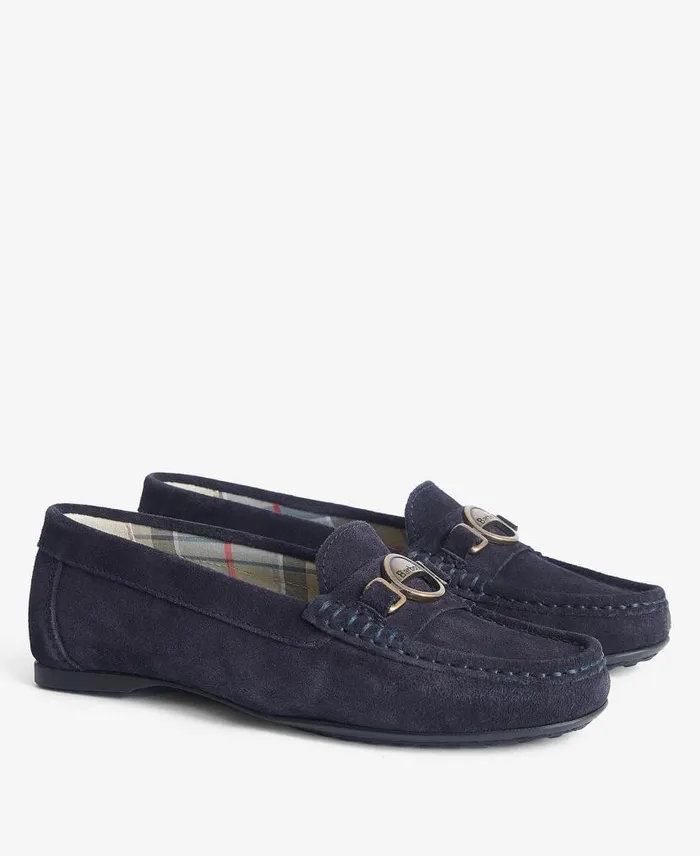 Anika Driving Shoes Classic Navy Women Barbour Shoes