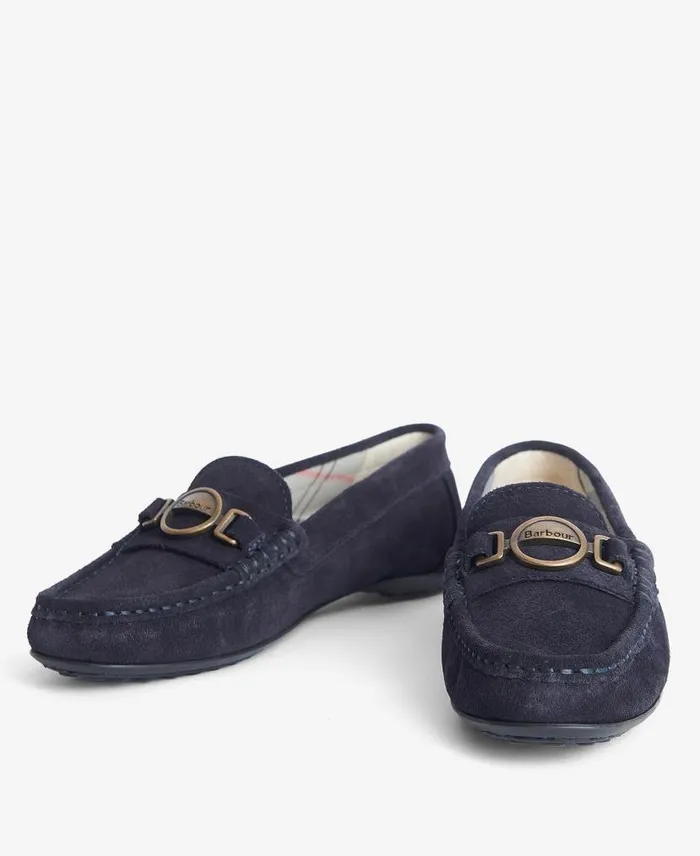 Anika Driving Shoes Classic Navy Women Barbour Shoes