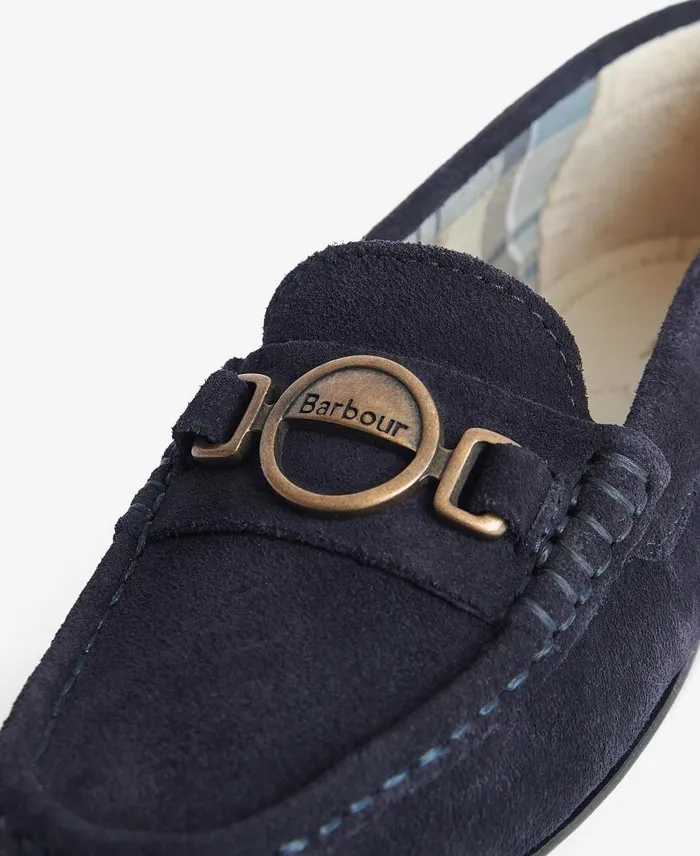 Anika Driving Shoes Classic Navy Women Barbour Shoes