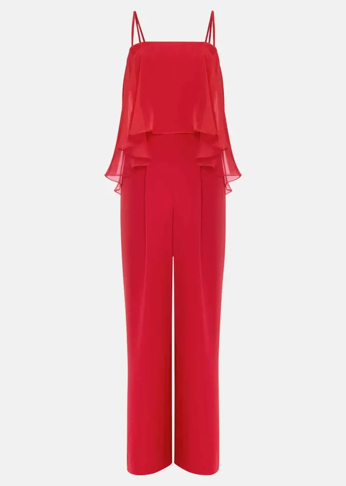 Anna Red Wide Leg Jumpsuit Fire Women Phase Eight Dresses