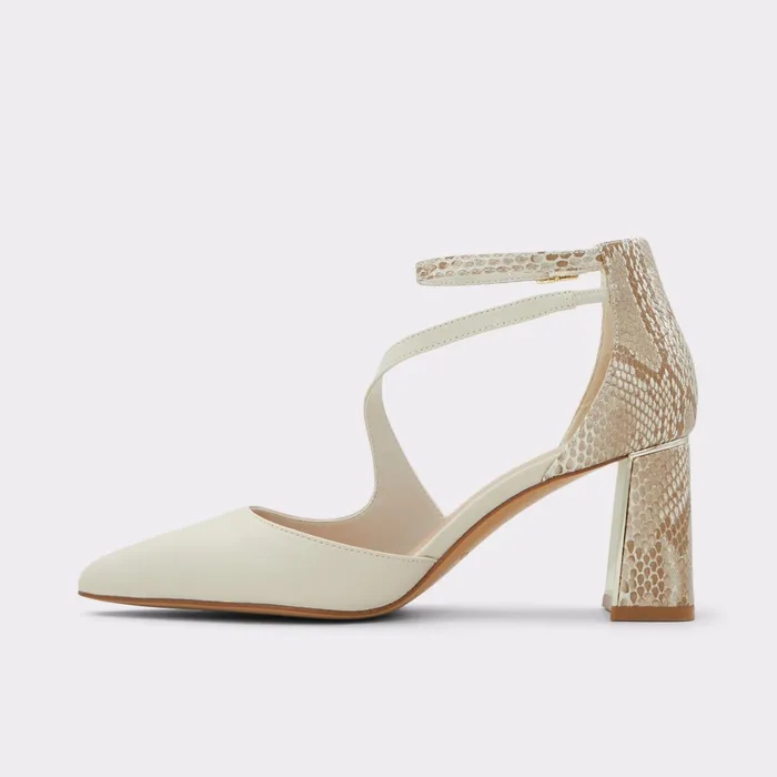 Annodar White Women ALDO Block Heels