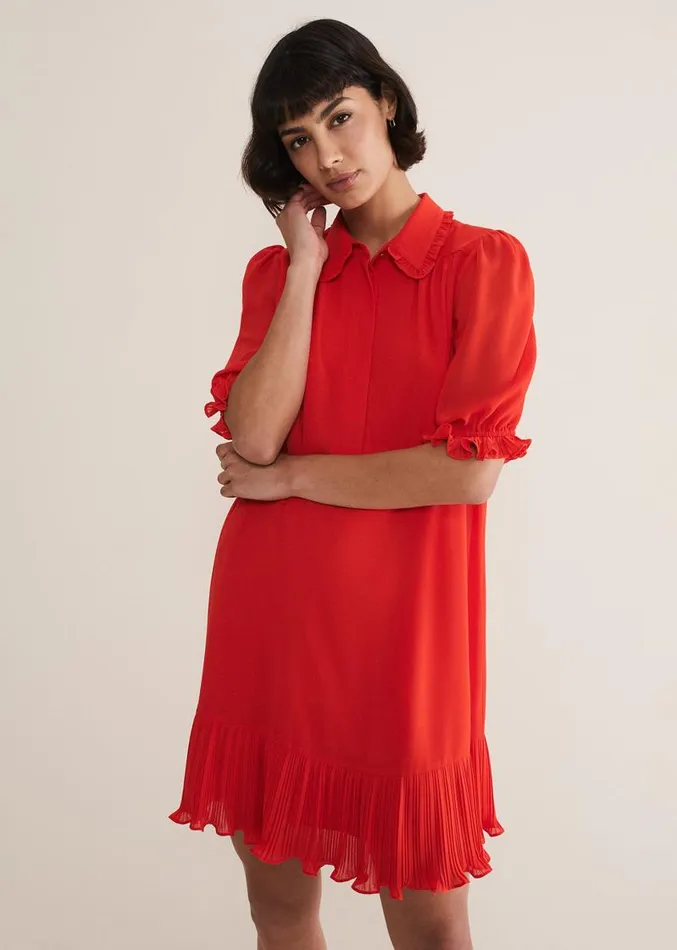 April Chiffon Mini Dress Red Women Phase Eight Dresses
