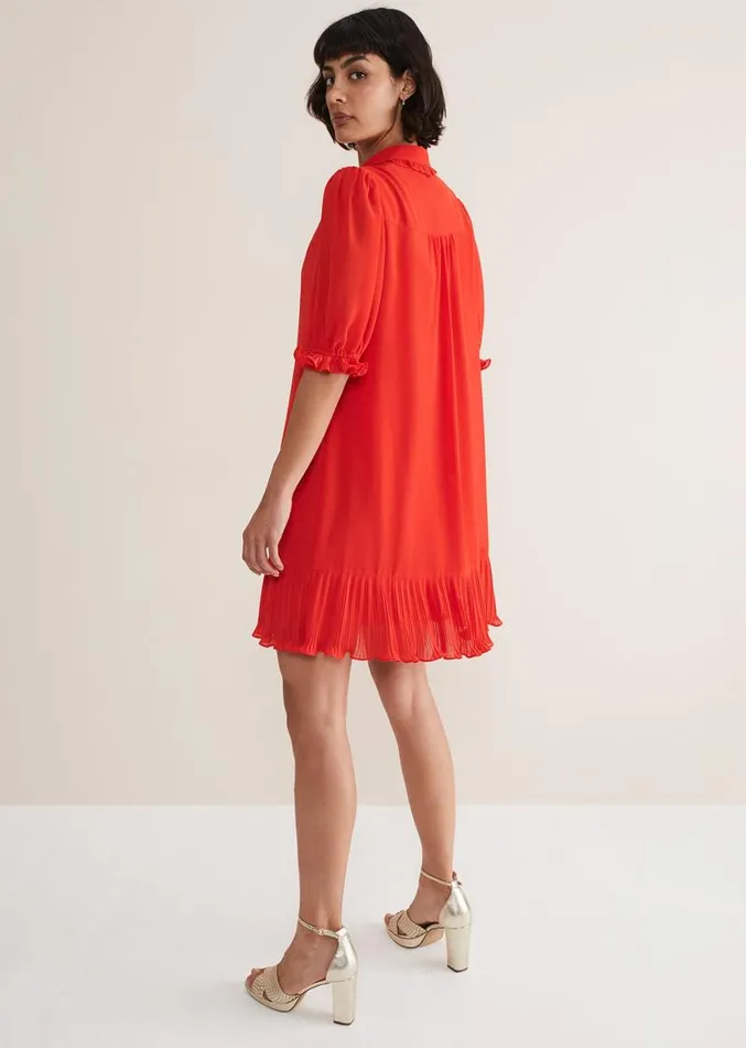 April Chiffon Mini Dress Red Women Phase Eight Dresses