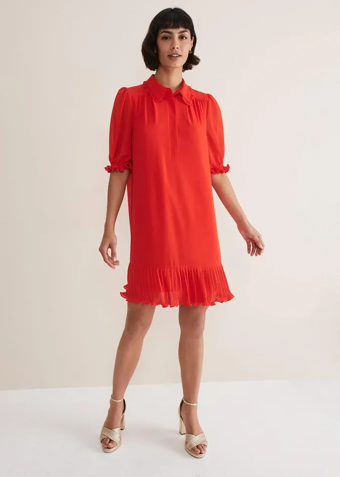 April Chiffon Mini Dress Red Women Phase Eight Dresses