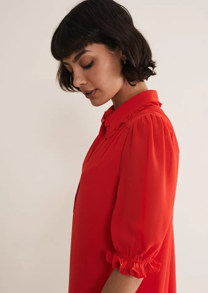 April Chiffon Mini Dress Red Women Phase Eight Dresses