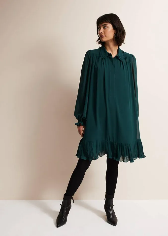 April Swing Mini Dress Dark Green Women Phase Eight Dresses