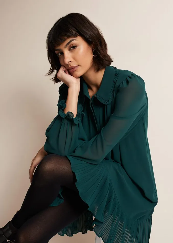April Swing Mini Dress Dark Green Women Phase Eight Dresses