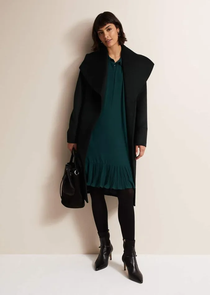 April Swing Mini Dress Dark Green Women Phase Eight Dresses