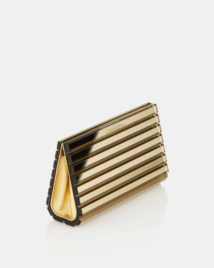 Ari Clutch Gold Women Aquazzura Shoulder Bags