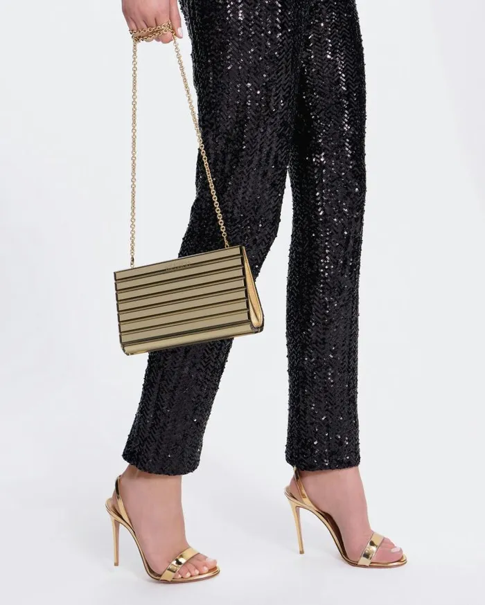 Ari Clutch Gold Women Aquazzura Shoulder Bags Ari Clutch Gold Women Aquazzura Shoulder Bags