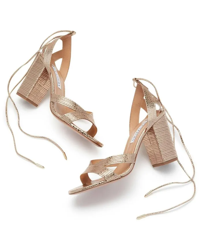 Ari Sandal 85 Gold Women Aquazzura Sandals Ari Sandal 85 Gold Women Aquazzura Sandals