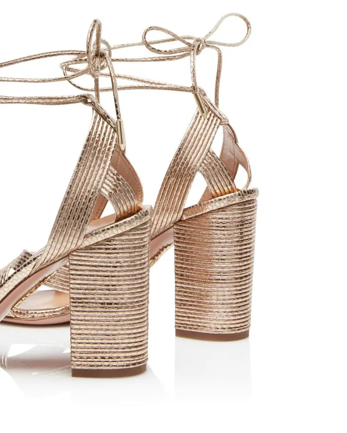 Ari Sandal 85 Gold Women Aquazzura Sandals Ari Sandal 85 Gold Women Aquazzura Sandals