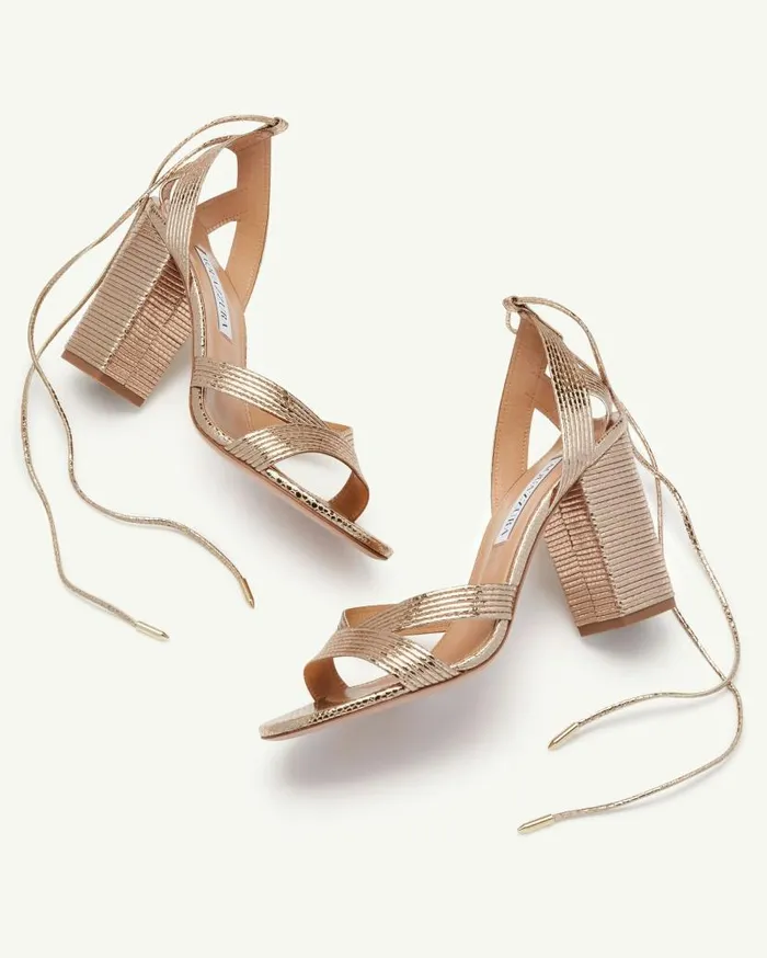 Ari Sandal 85 Gold Women Aquazzura Sandals Ari Sandal 85 Gold Women Aquazzura Sandals