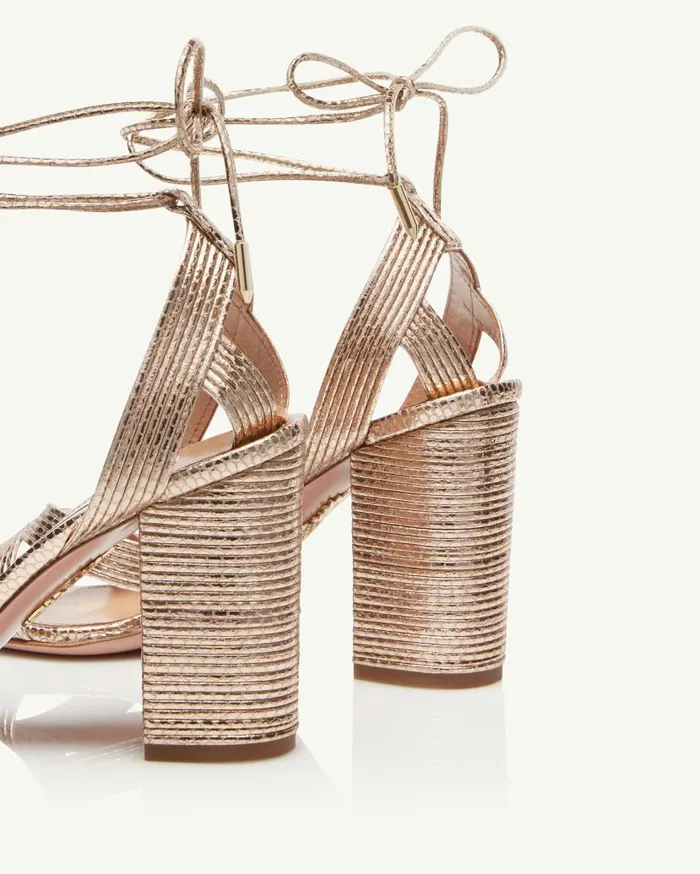 Ari Sandal 85 Gold Women Aquazzura Sandals Ari Sandal 85 Gold Women Aquazzura Sandals