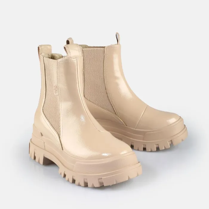Aspha Chelsea Mid Warm Cream Buffalo Boots and AnkleBoots