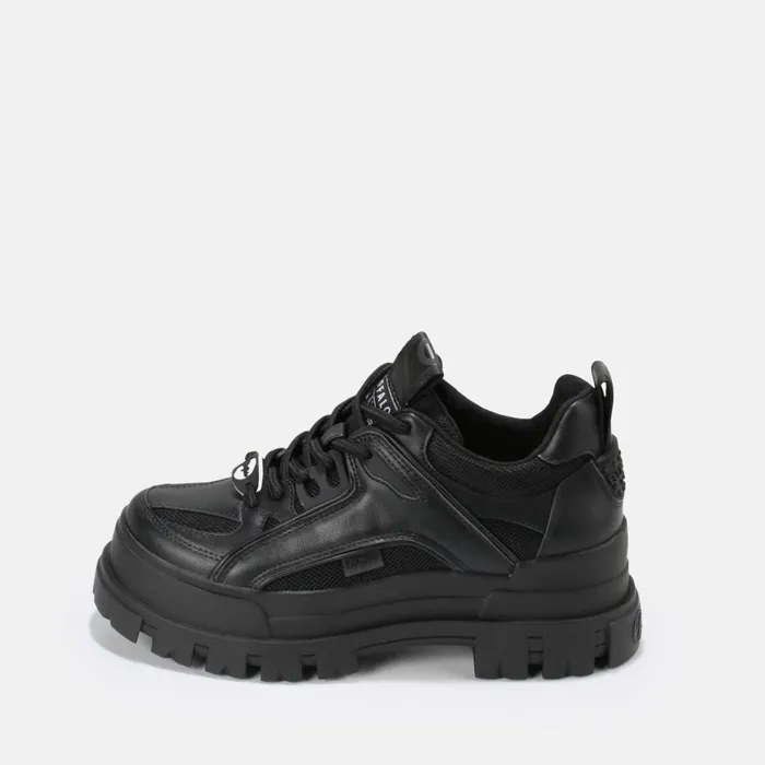 Aspha Hyb Men Lace Up Vegan Black Black Buffalo LaceUps and Loafer