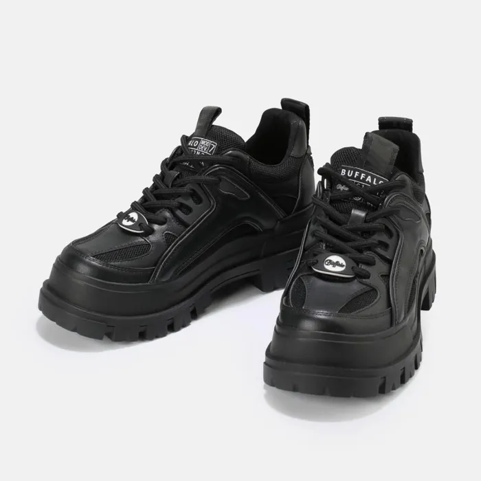 Aspha Hyb Men Lace Up Vegan Black Black Buffalo LaceUps and Loafer