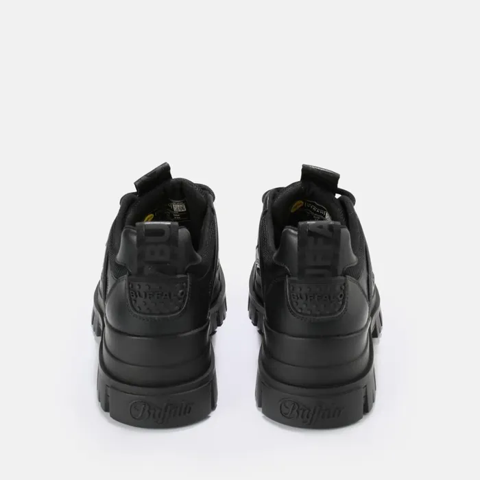 Aspha Hyb Men Lace Up Vegan Black Black Buffalo LaceUps and Loafer