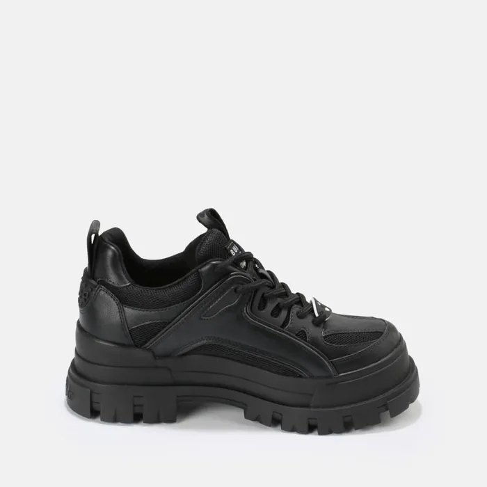Aspha Hyb Men Lace Up Vegan Black Black Buffalo LaceUps and Loafer