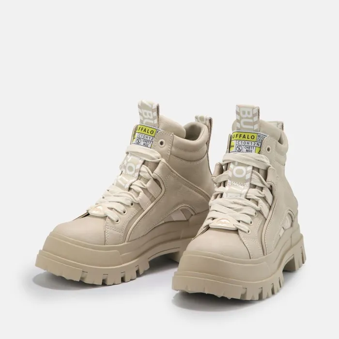 Aspha Nc Mid Beige Buffalo Boots and AnkleBoots