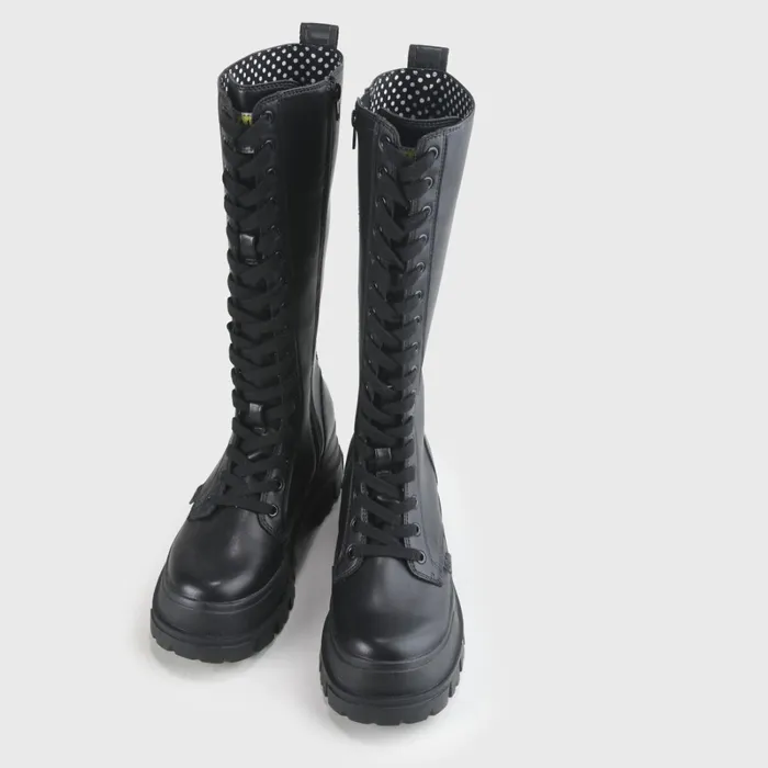 Aspha On Men CombatBoot Vegan Schwarz Black Buffalo Boots