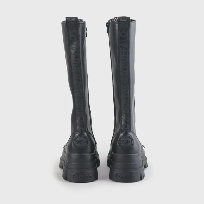 Aspha On Men CombatBoot Vegan Schwarz Black Buffalo Boots