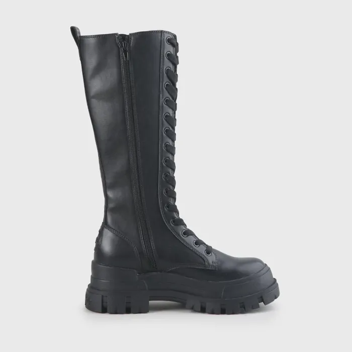 Aspha On Men CombatBoot Vegan Schwarz Black Buffalo Boots