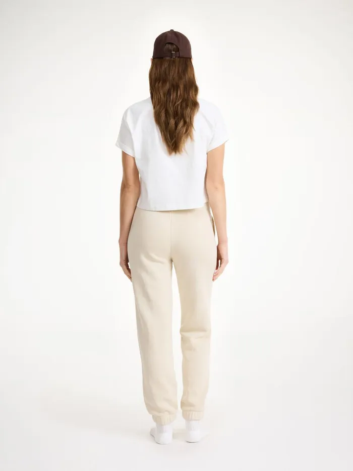 Athleisure Wear Women By Malene Birger Hali Organic Cotton Sweatpants Oyster Gray