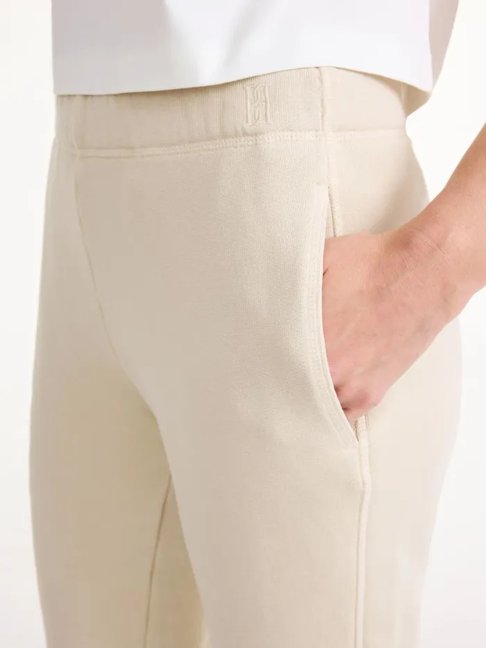 Athleisure Wear Women By Malene Birger Hali Organic Cotton Sweatpants Oyster Gray