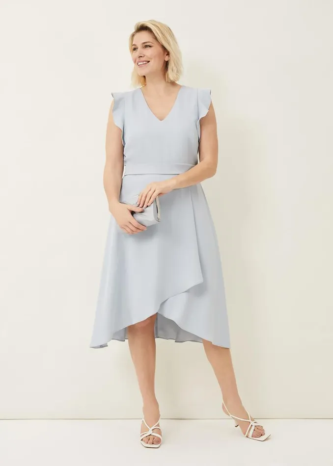 Aurelia Belted Eclipse Hem Dress Mineral Women Phase Eight Dresses