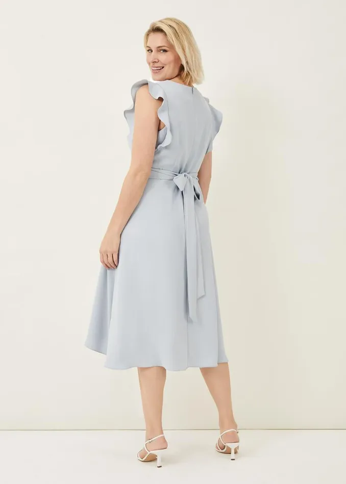 Aurelia Belted Eclipse Hem Dress Mineral Women Phase Eight Dresses