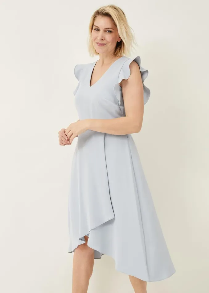 Aurelia Belted Eclipse Hem Dress Mineral Women Phase Eight Dresses