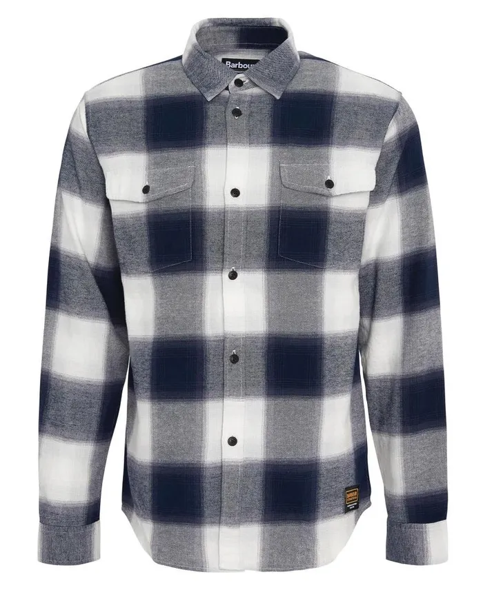 Austin LongSleeved Shirt Stone Marl Men Barbour Shirts