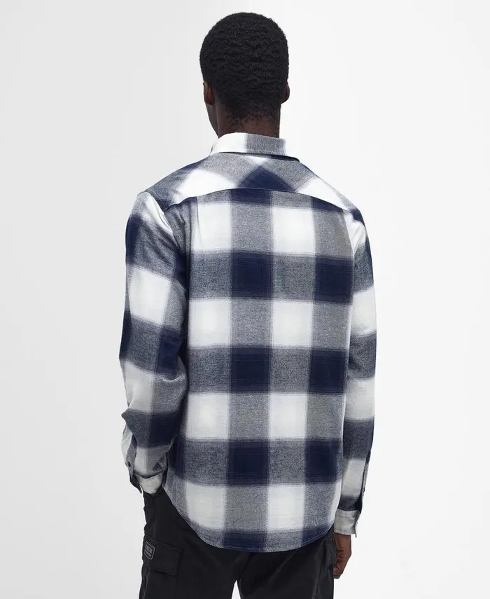 Austin LongSleeved Shirt Stone Marl Men Barbour Shirts