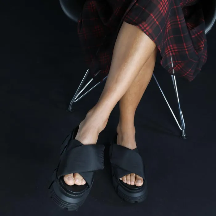 Ava Velcross Black Buffalo Sandals and Slides Ava Velcross Black Buffalo Sandals and Slides