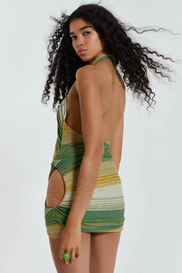 Avani Halterneck Wrap Over Mini Dress Green Women Jaded London Beach Cover Ups Avani Halterneck Wrap Over Mini Dress Green Women Jaded London Beach Cover Ups