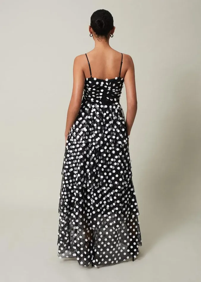 Avianna Sequin Tulle Maxi Dress Blackivory Women Phase Eight Dresses