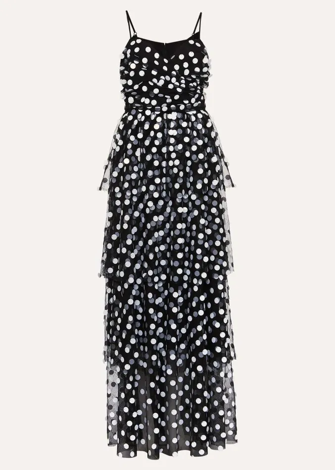 Avianna Sequin Tulle Maxi Dress Blackivory Women Phase Eight Dresses