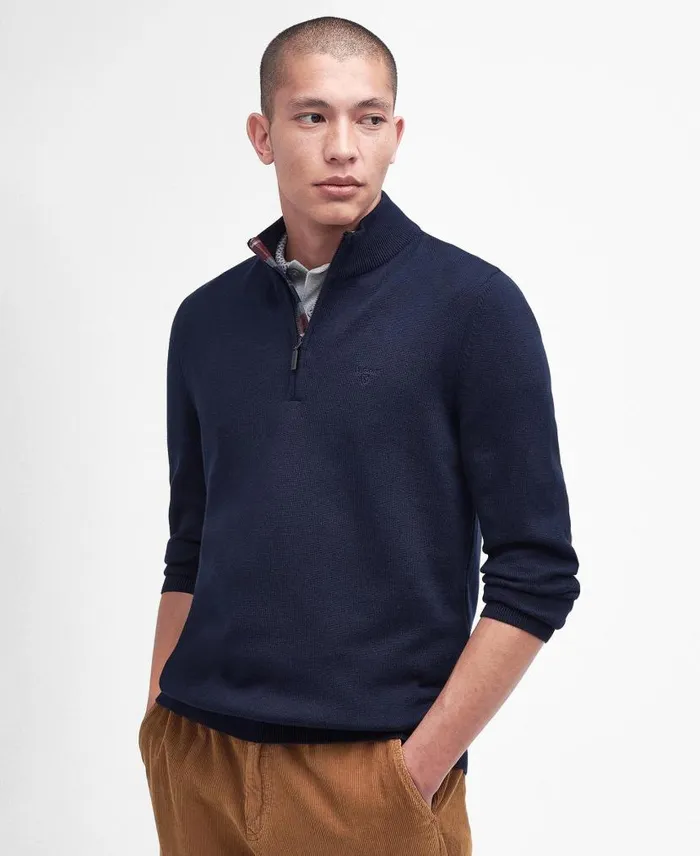 Avoch HalfZip Jumper Classic Navy Men Barbour Jumpers